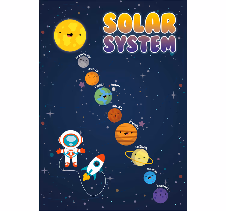Otroška rolo senčila sončni sistem - TenStickers