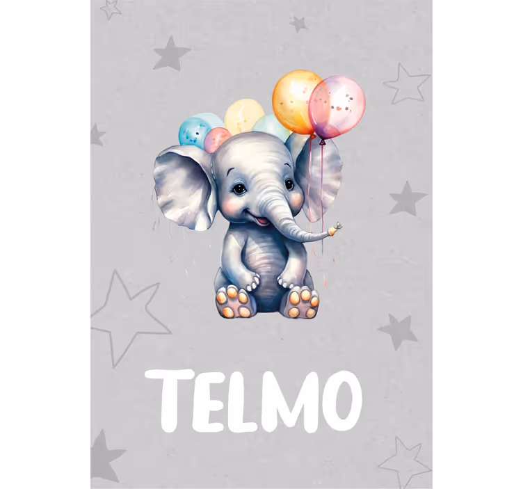 Otroška rolo senčila slonček z baloni - TenStickers