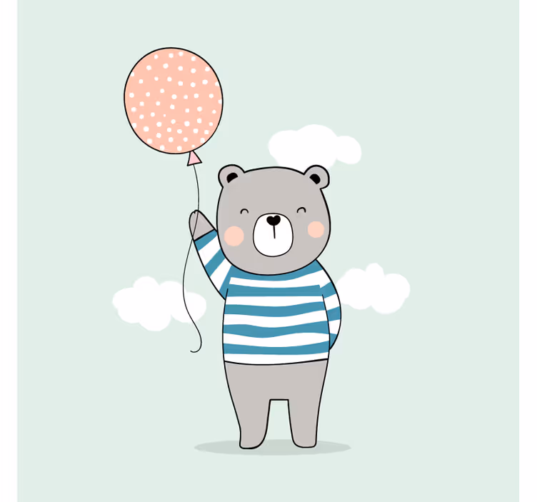 Otroška rolo senčila medvedek s balonom - TenStickers