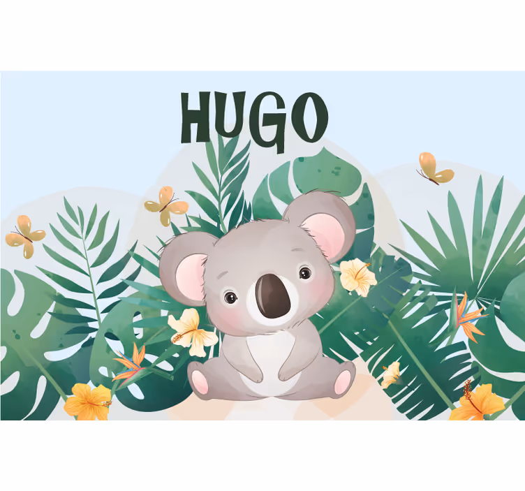 Otroška rolo senčila ljubek koala za fanta z imenom - TenStickers