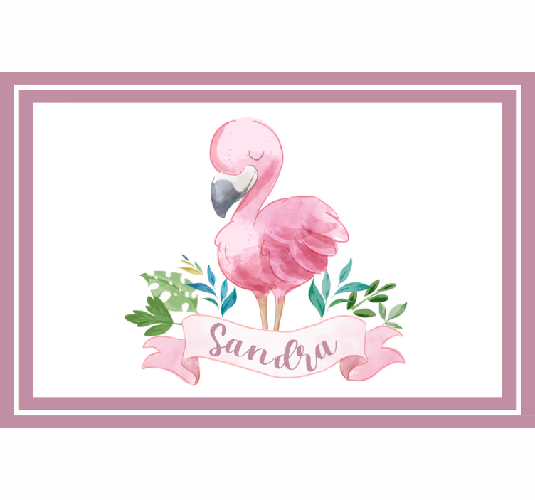 Otroška rolo senčila s personaliziranim flamingom - TenStickers