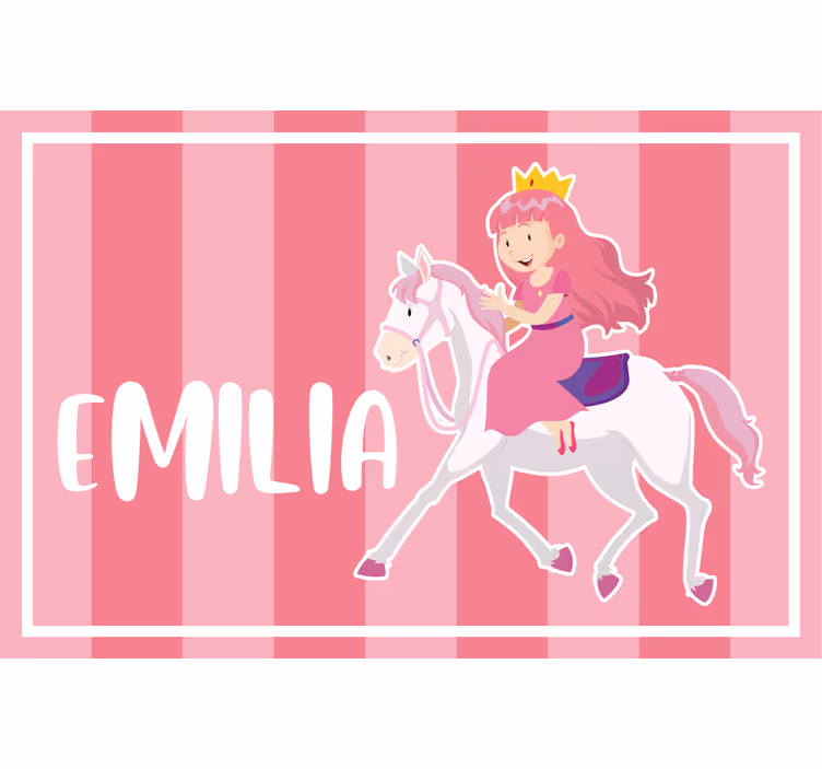 Otroška rolo senčila princeska na belem konju - TenStickers