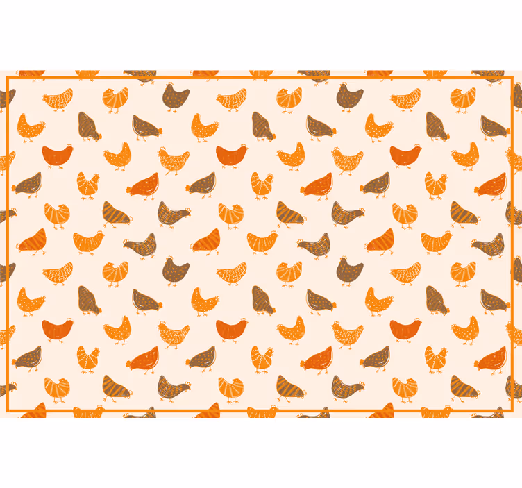 Otroška rolo senčila z oranžnim vzorcem piščančkov - TenStickers
