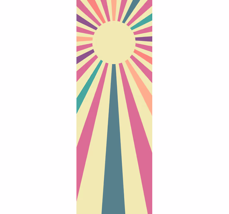 Rolo zavesa za kuhinjo 70's geometrijsko sonce - TenStickers