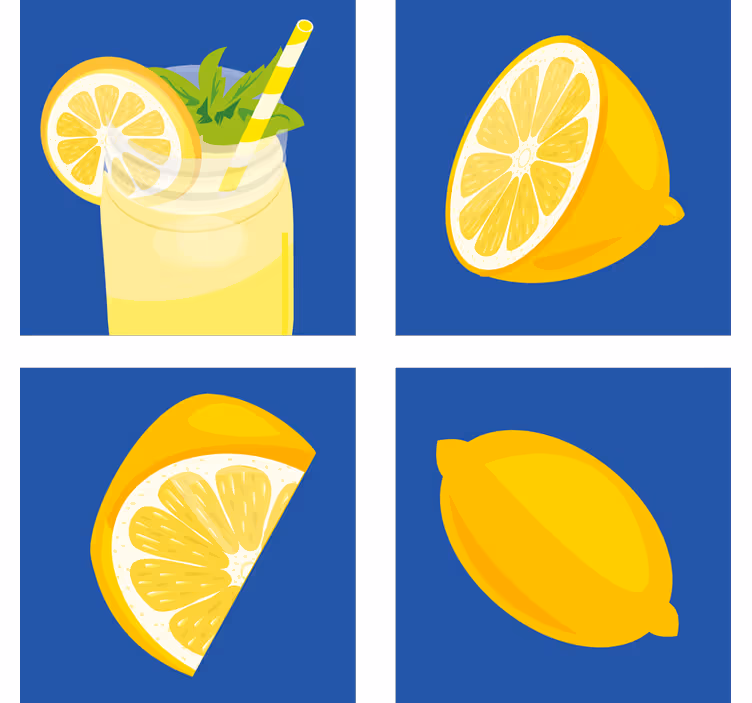 Rolo zavesa za kuhinjo ploščice limoninega soka - TenStickers