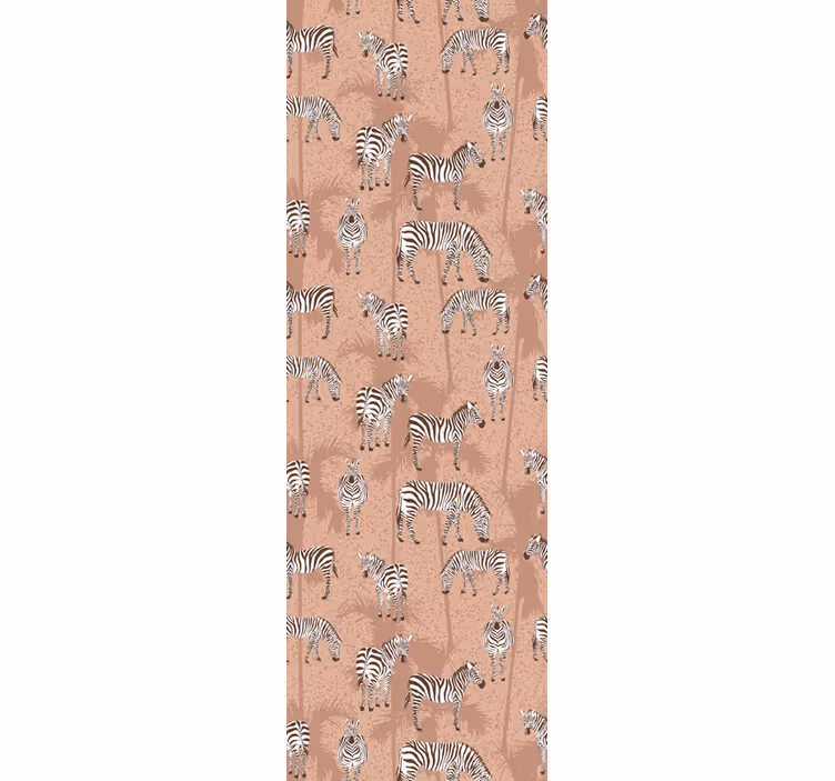 Rolo zavesa za kuhinjo zebra in palme rjava - TenStickers