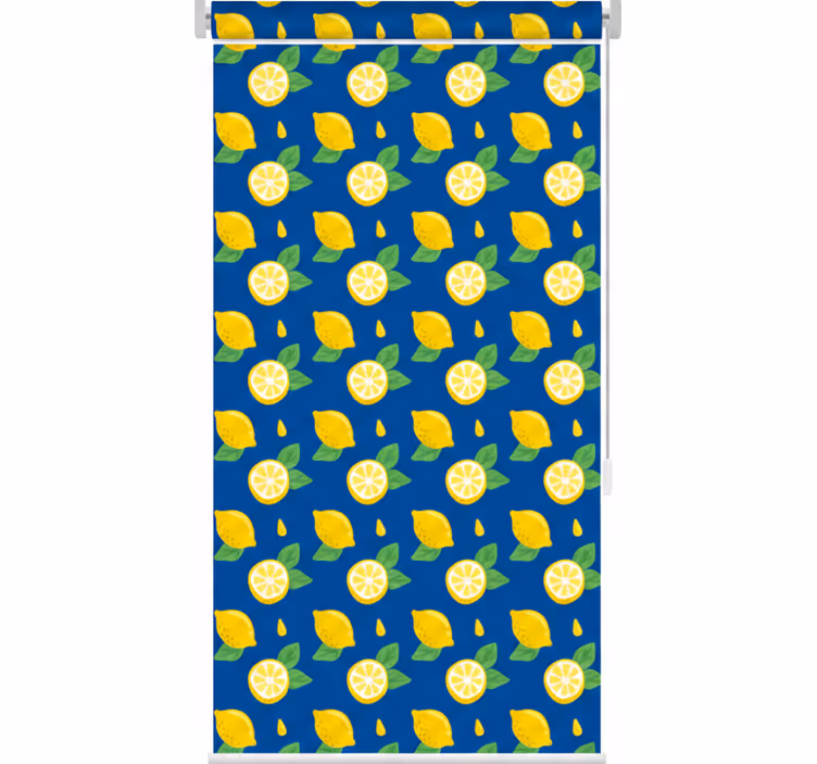 Rolo zavesa za kuhinjo z ročno narisanimi limonami - TenStickers