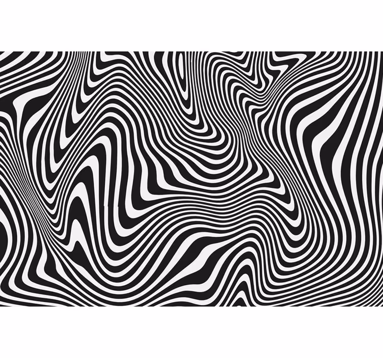 črni roloji zebra 3d učinek - TenStickers
