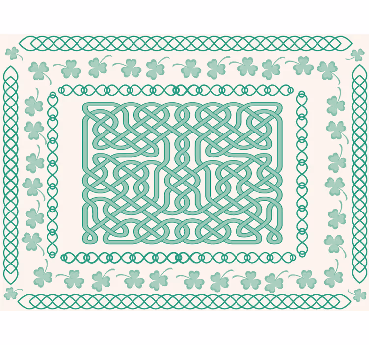 Zeleno rolo zaveso okrogla deteljica - TenStickers
