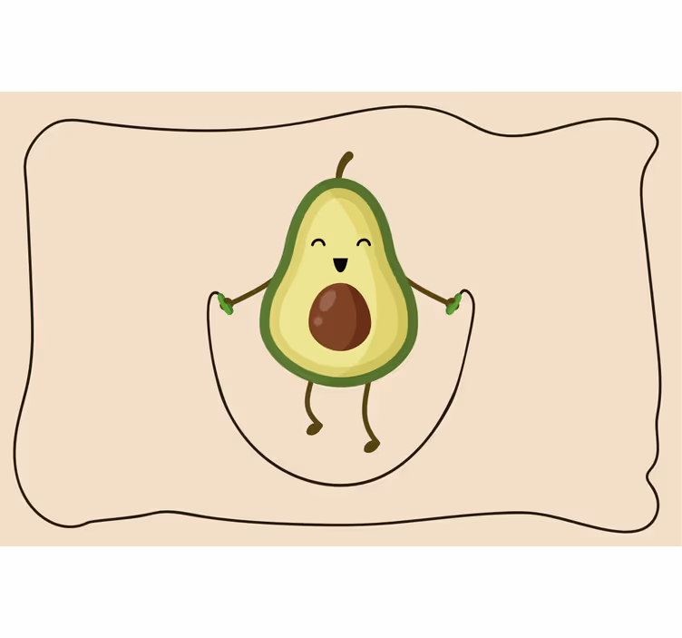 Bež senčila za okno smešen avokado na vrvi - TenStickers