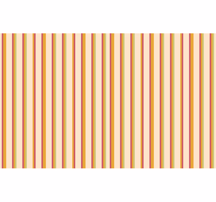 Oranžna rolo zavesa retro pastelni črtasti vzorec - TenStickers