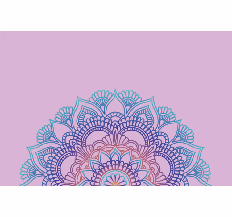 Vijolični roloji pol mandala - TenStickers