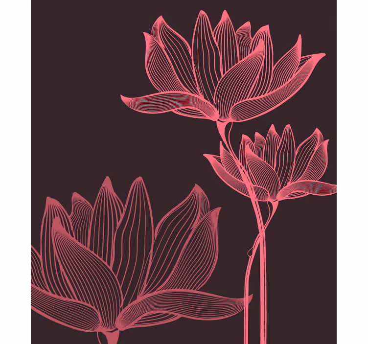 Rolo zavesa za spalnico lotus dve roži - TenStickers