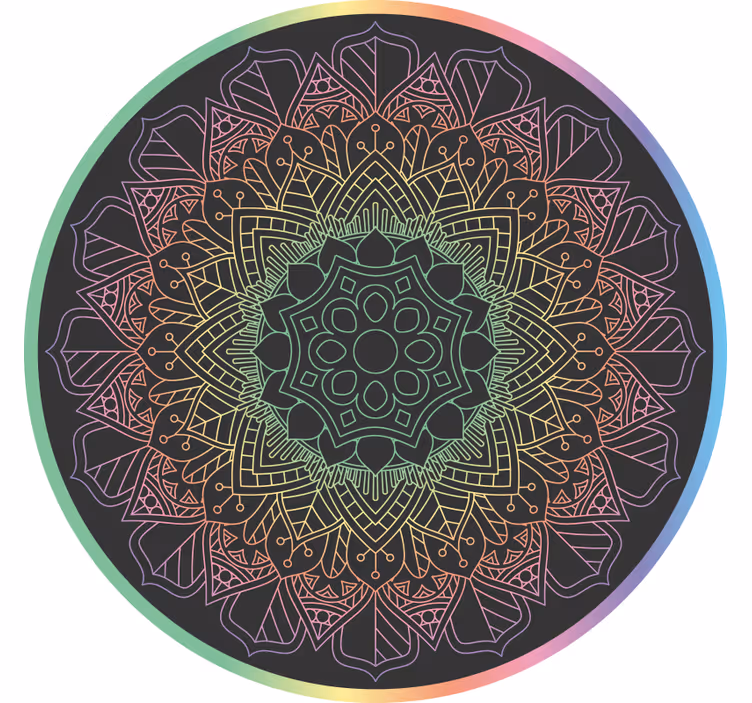 Rolo zavesa za spalnico mavrična mandala - TenStickers
