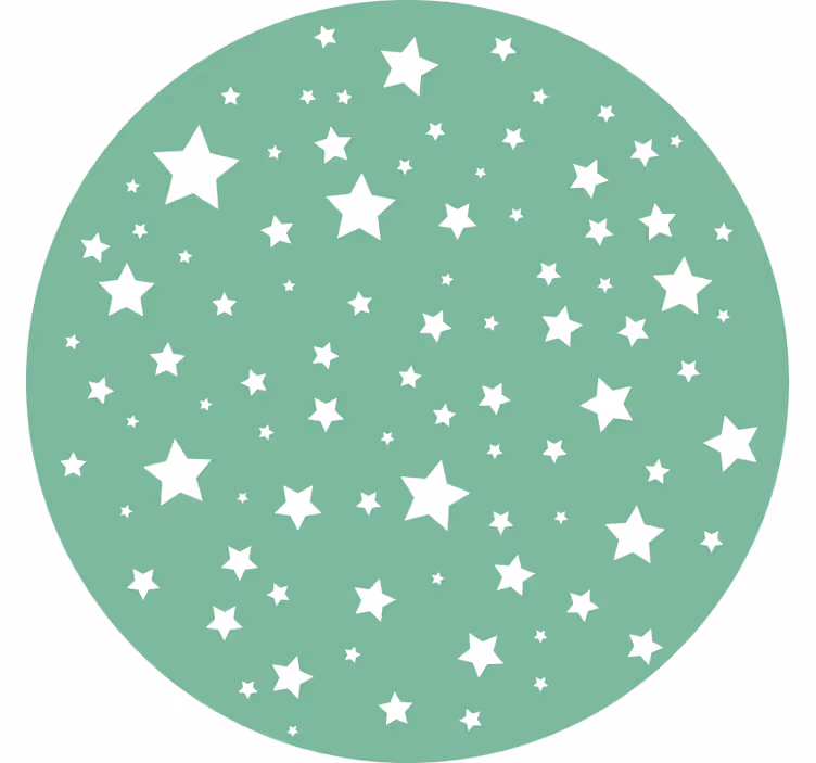 Otroška rolo senčila z zelenimi zvezdami - TenStickers