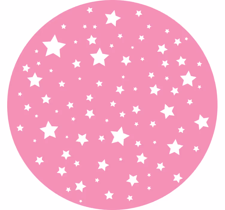 Otroška rolo senčila okrogle roza zvezde - TenStickers