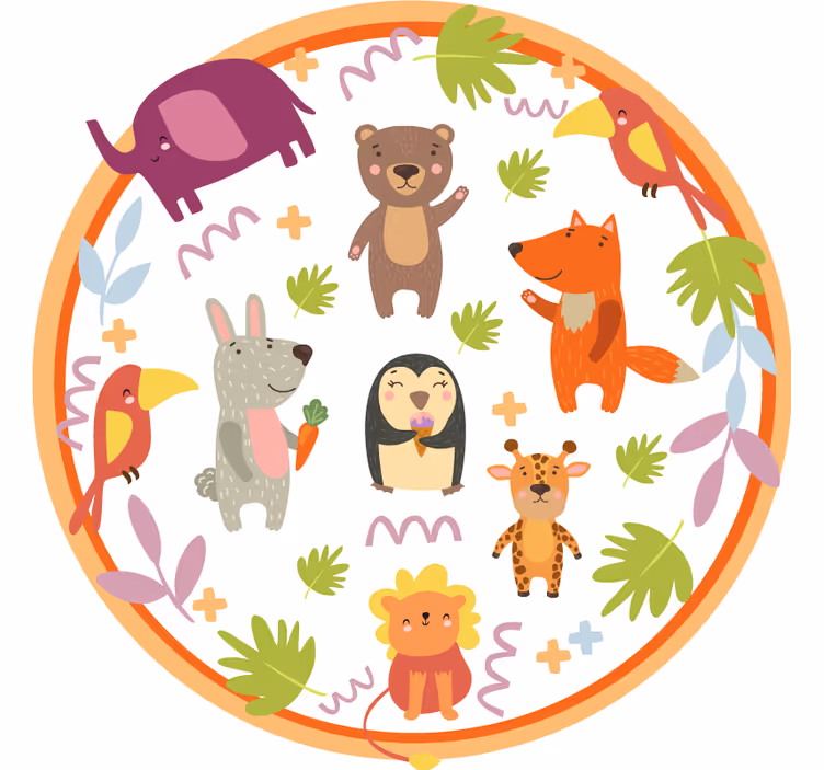 Otroška rolo senčila s prikupnimi živalskimi motivi - TenStickers
