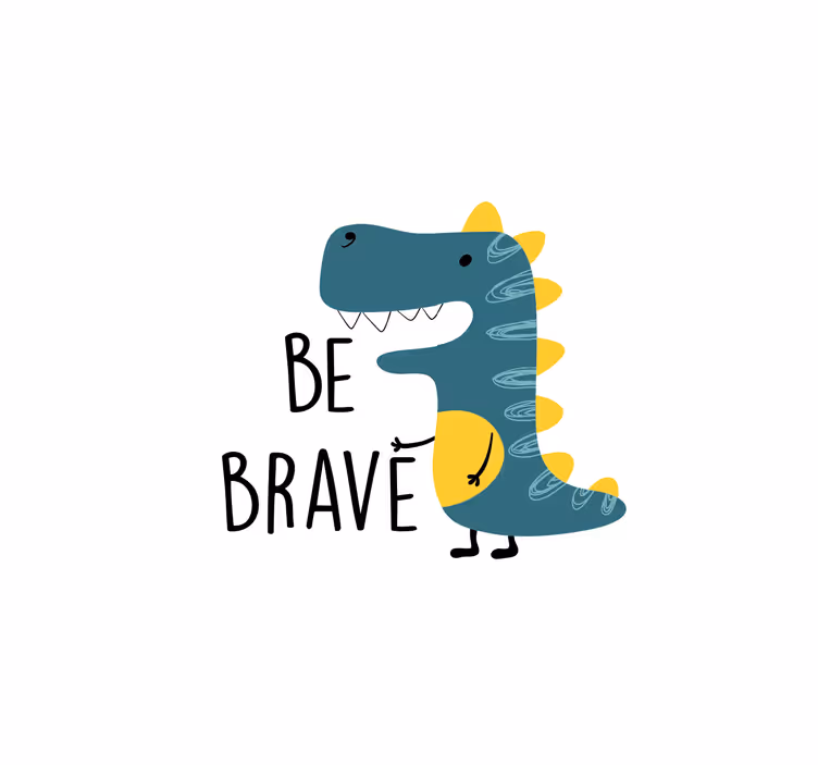 Otroška rolo senčila nordijski dinozaver bodi pogumen - TenStickers