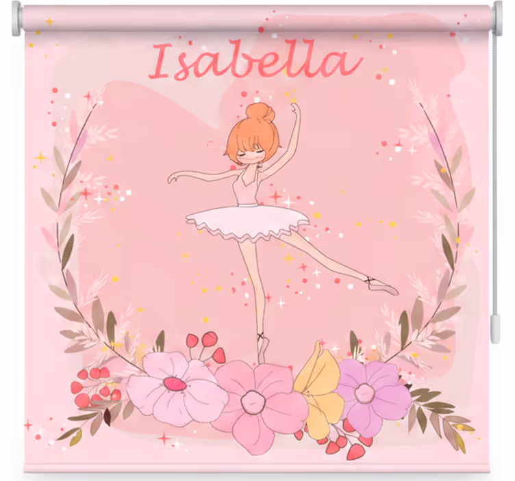 Otroška rolo senčila balerinke z imenom - TenStickers