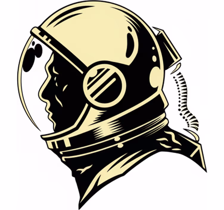 Otroška rolo senčila vintage monokromatski kozmonavt - TenStickers