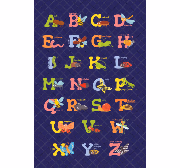 Otroška rolo senčila abeceda v angleščini - TenStickers