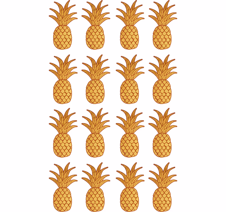 Rolo zavesa za najstnika vzorec zlata ananas - TenStickers
