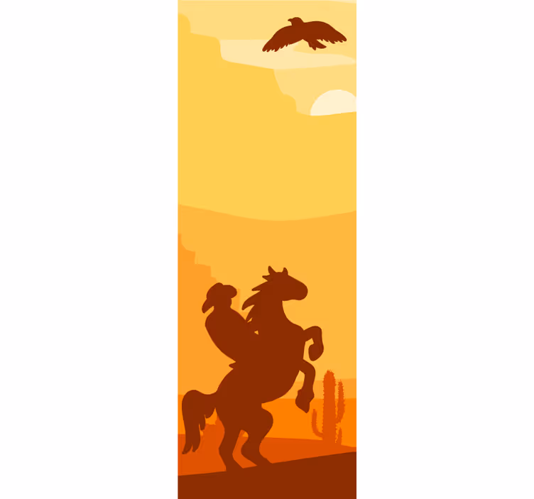 Rolo zavesa za najstnika cowboy pokrajina vrata - TenStickers