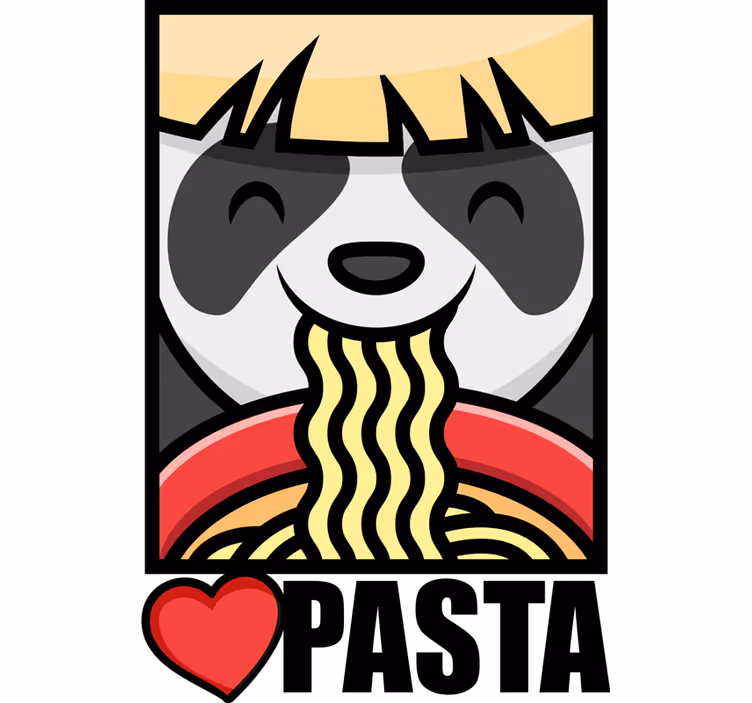 Rolo zavesa za najstnika panda obožuje testenine - TenStickers