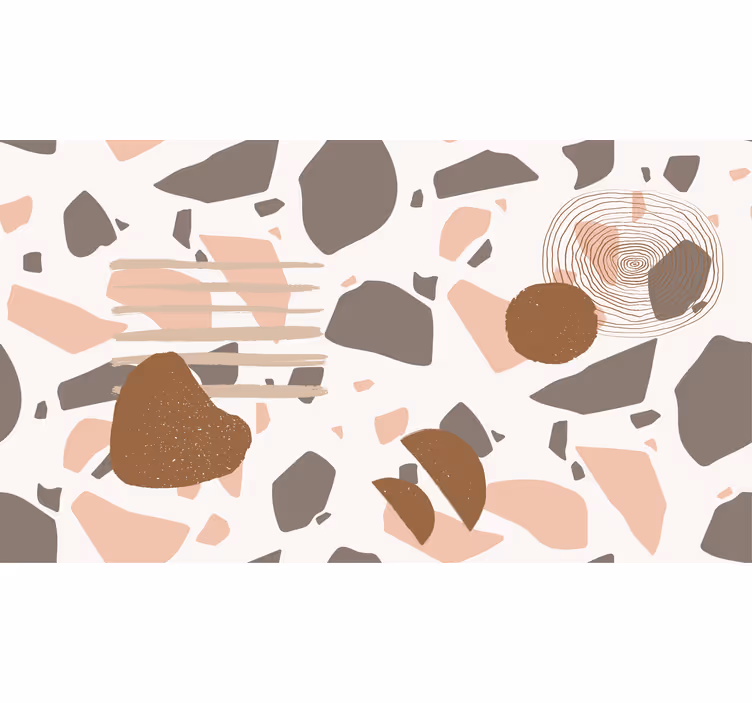 Bela rolo zavesa pastelni terrazzo z motivi - TenStickers