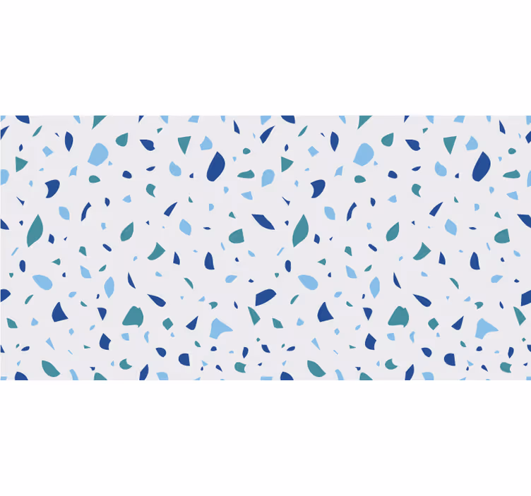 Bela rolo zavesa v modrih tonih terrazzo - TenStickers