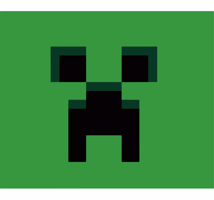 Geek senčilo minecraft zelena - TenStickers