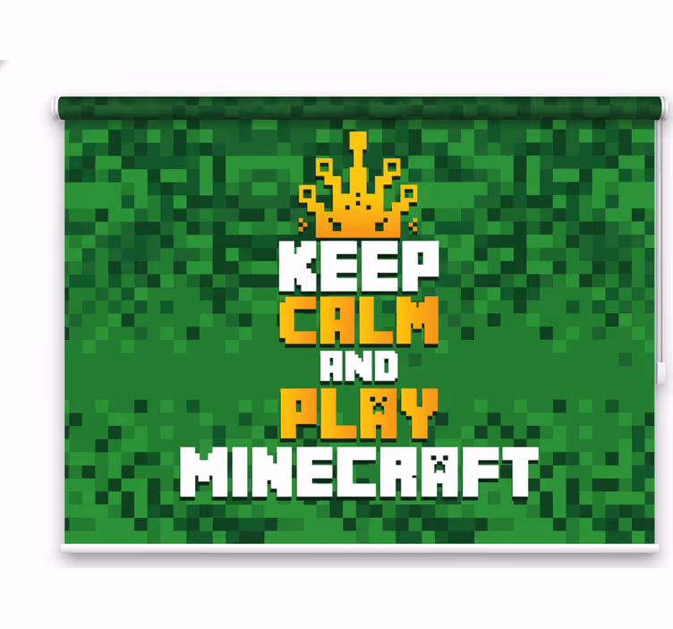 Geek senčilo ostani miren in igraj minecraft - TenStickers