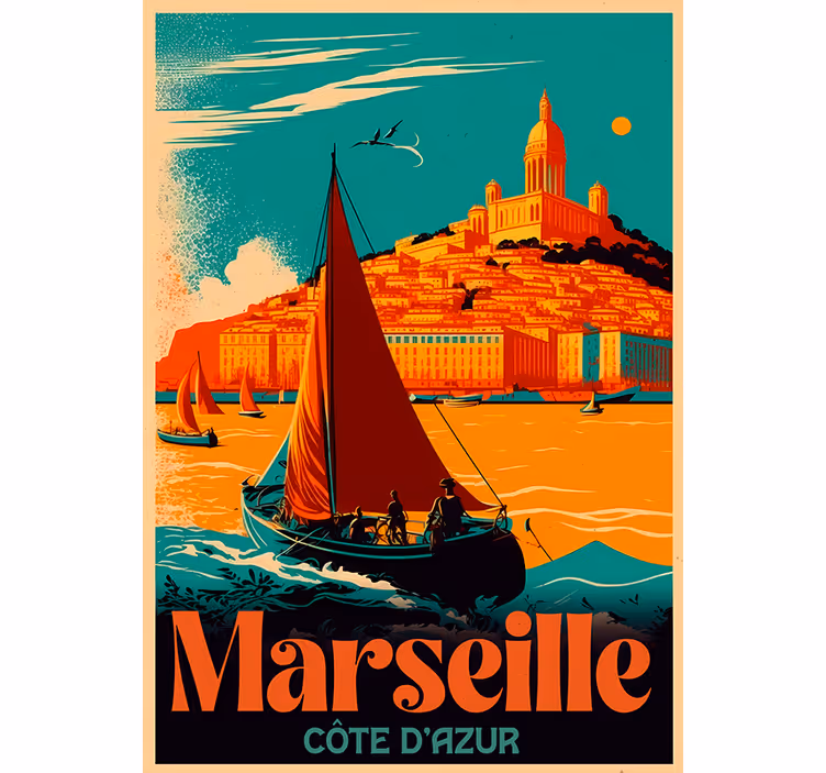 Letnik rolo senčilo marseille azurna obala - TenStickers