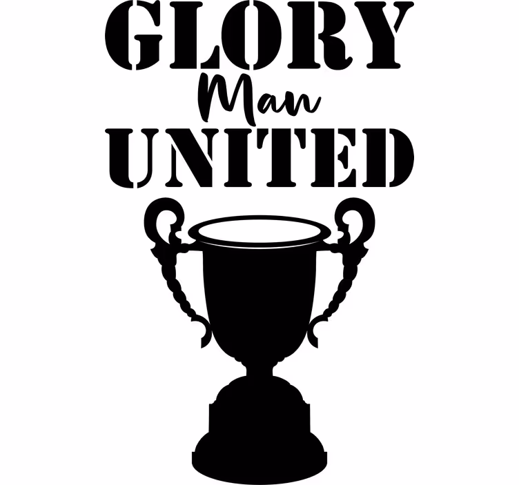 Rolo zavesa z besedilom slava manchester unitedu - TenStickers