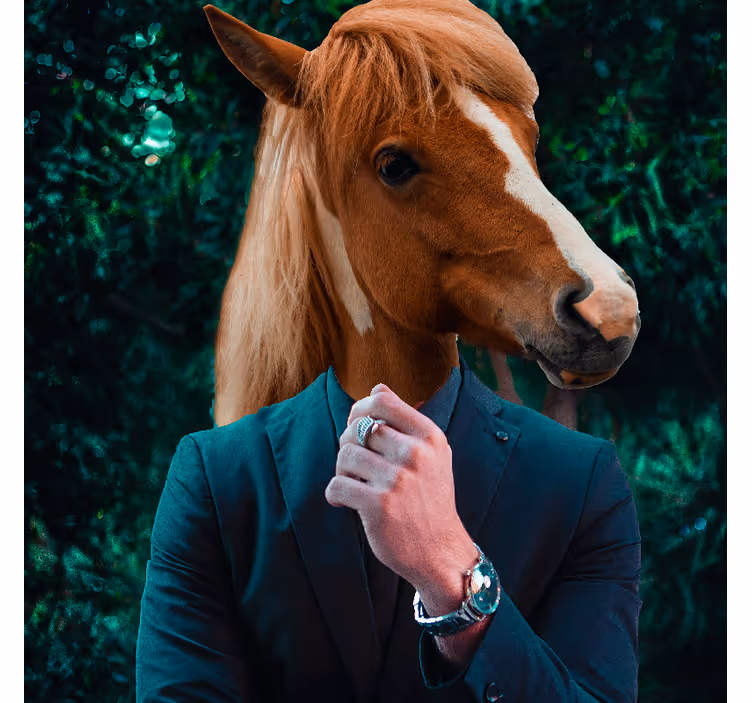 Rolo zavesa za pisarno gospod konj - TenStickers