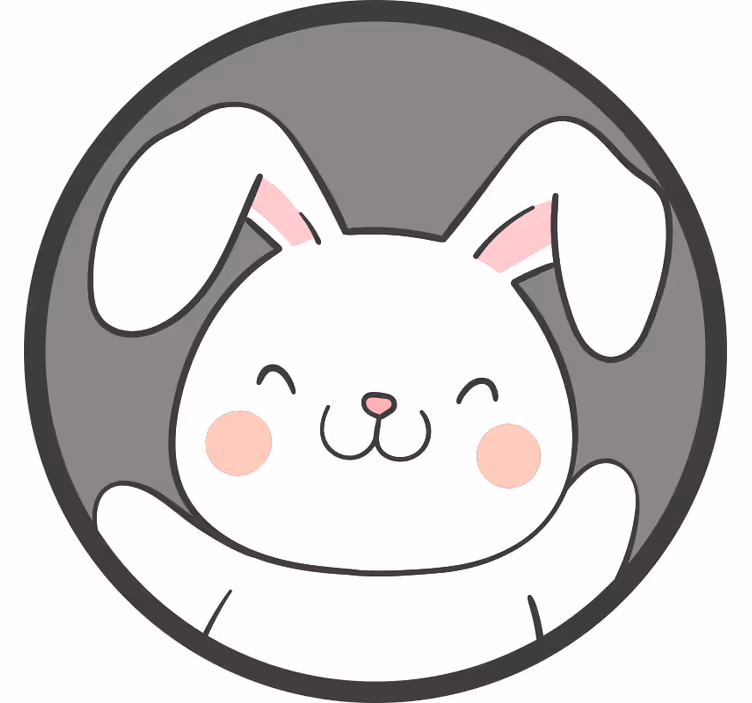 Zabavno senčilo nordijska siva zajčica - TenStickers