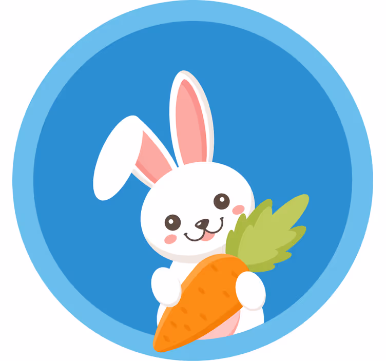 Zabavno senčilo zajec z eno uho pokonci - TenStickers