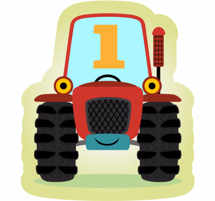 Zabavno senčilo številka 1 traktor - TenStickers