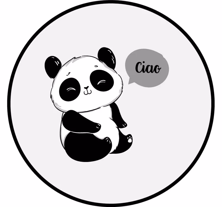 Zabavno senčilo srečna panda - TenStickers