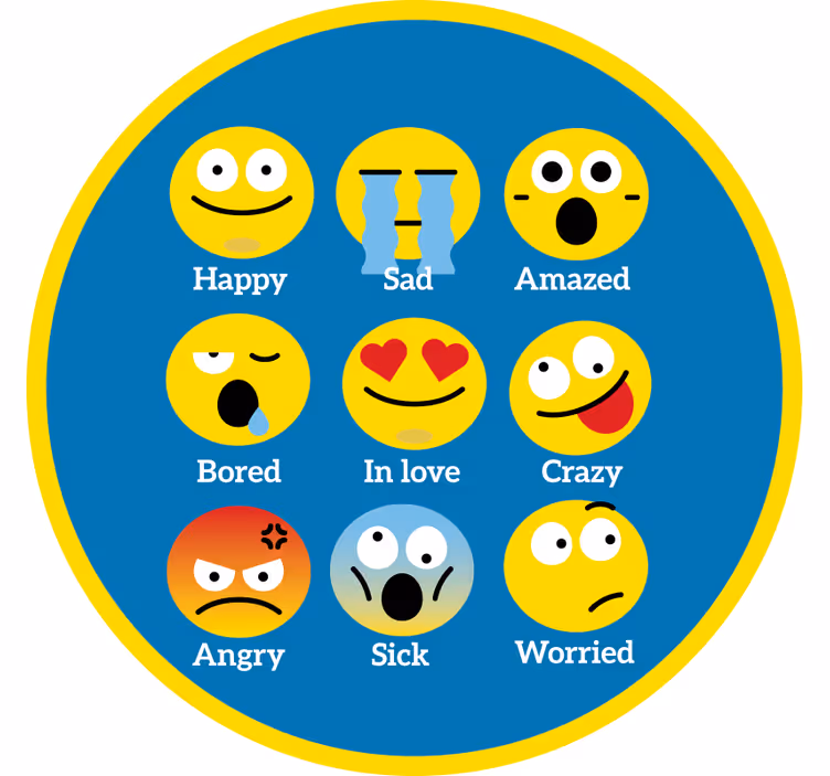 Zabavno senčilo preproga čustev - TenStickers