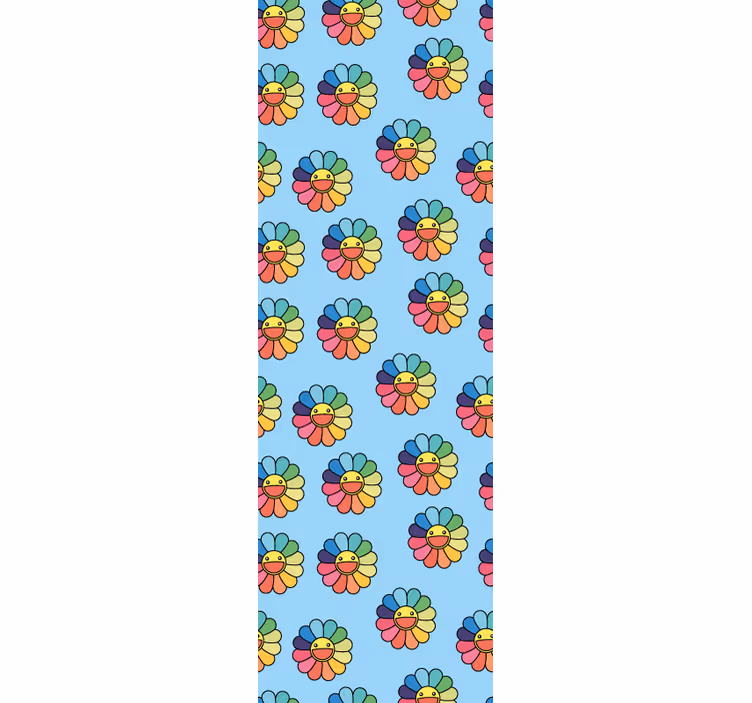Rolo zavesa za najstnika pisanih rož in nasmeškov - TenStickers