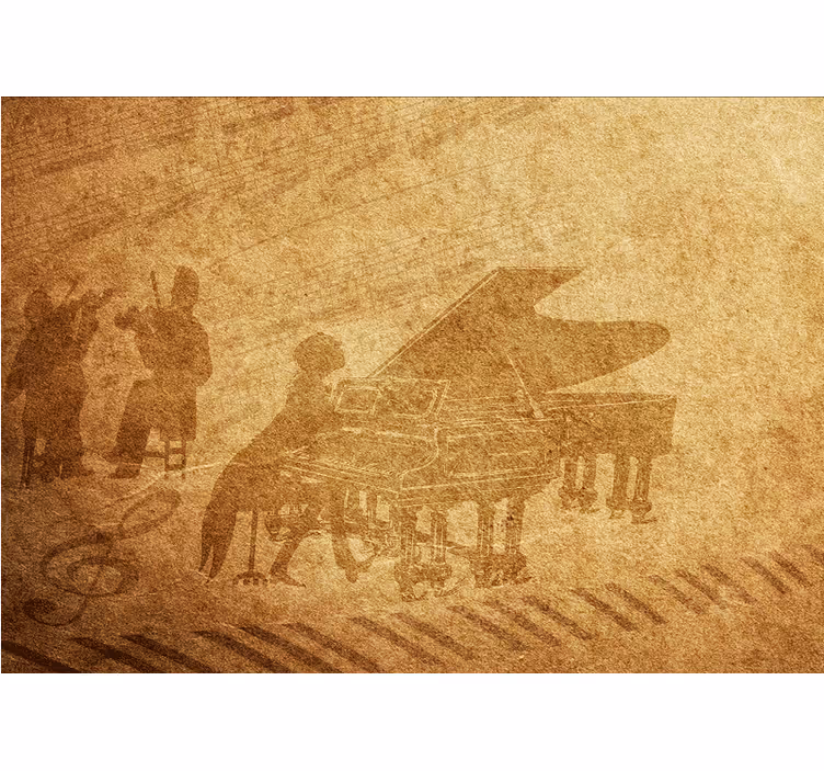 Rustikalni senčilo vintage klavir - TenStickers