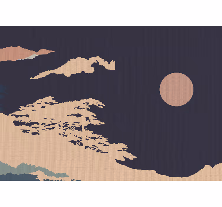 Rustikalni senčilo temni umetniški gozd v japandi slogu - TenStickers