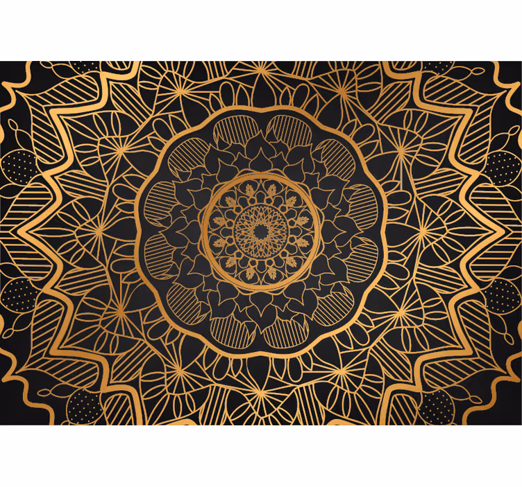 Zen senčilo tapeta - zlati odblesk - TenStickers