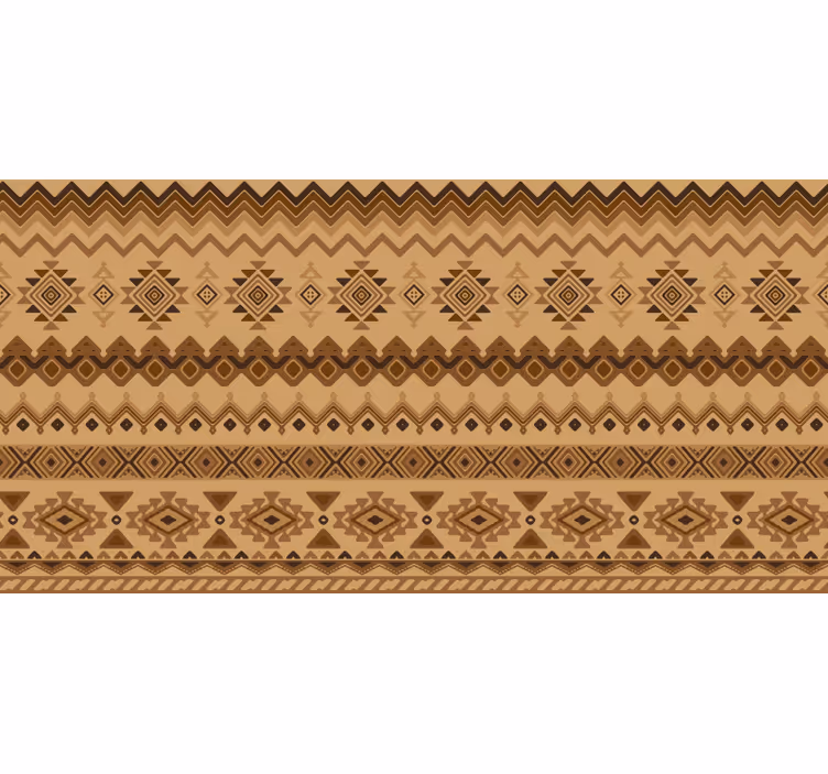 Rjavi roloji v etničnem kilim vzorcu - TenStickers