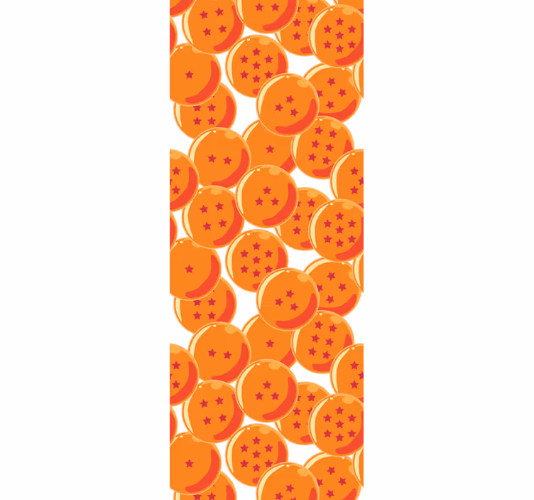 Oranžna rolo zavesa z zmajevimi kroglicami - TenStickers