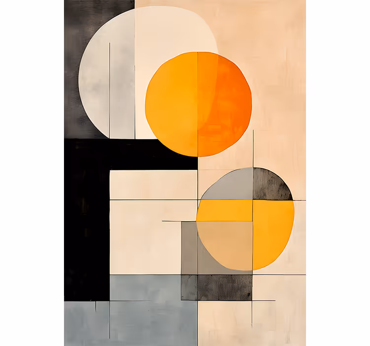 Oranžna rolo zavesa geometrijski vzorci - TenStickers