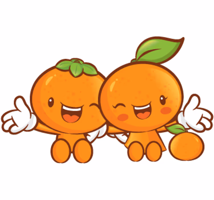 Oranžna rolo zavesa dekorativni vinil mandarine - TenStickers