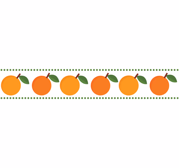 Oranžna rolo zavesa z elegantnim robom - TenStickers