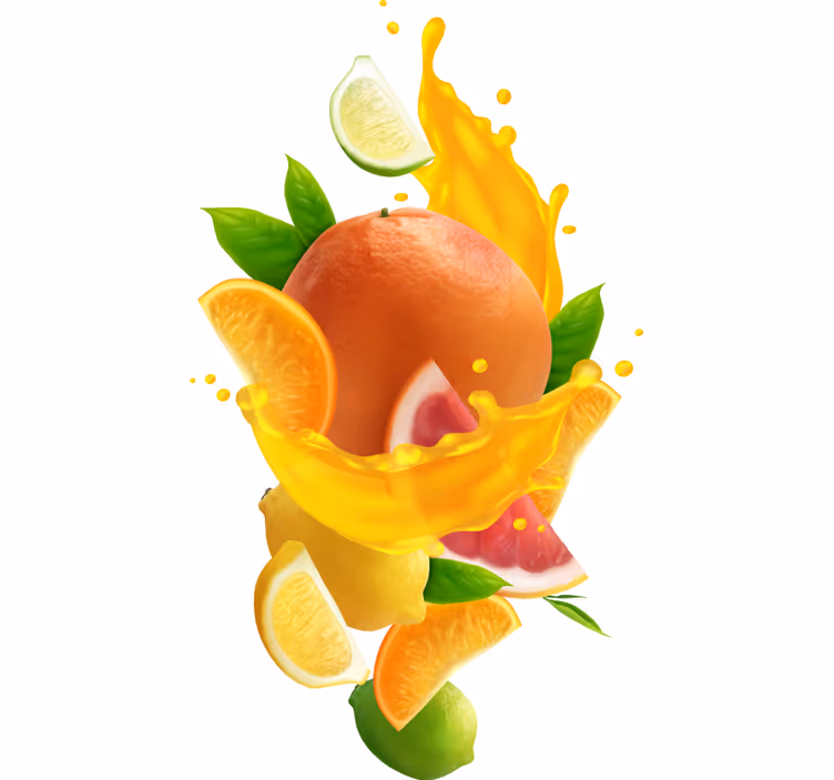 Oranžna rolo zavesa sadni pljusk - TenStickers